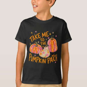 Trendy Take Me To The Pumpkin Patch Gestreepte Her T-shirt