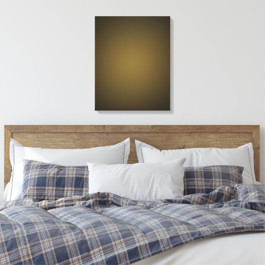 Trendy Tan en Black Grainy Vignette Canvas Afdruk (Insitu (Slaapkamer))