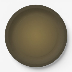 Trendy Tan en Black Grainy Vignette Papieren Bordje