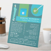Trendy tandartsontwerp, tandheelkunde, tandarts Ad Reclamebord Met Voetstuk (Insitu)