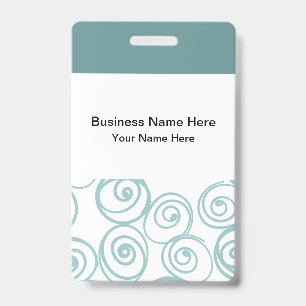 Trendy Teal Budget Naam Badges