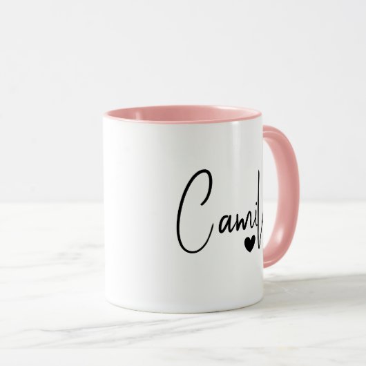 Trendy tekst Aangepaste grote moderne naamswaarder Mok (Voorkant rechts)