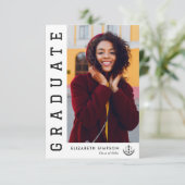 Trendy tekst Modern Law afstuderen Aankondiging (Staand voorkant)