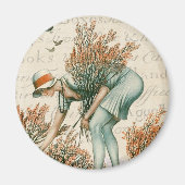 Trendy tekstvrouw in het nationale parkscript magneet (Voorkant)