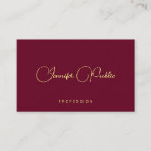 Trendy Template Gold Text Calligraphy Luxurious Visitekaartje (Voorkant)