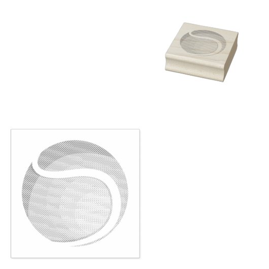 Trendy tennisbal 	rubberstempel (Gestempeld)