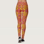 Trendy Tequila Sunrise Fitness Leggings (Achterkant)