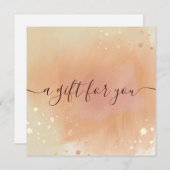 Trendy Terracotta Waterverf Cadeaubon (Voorkant / Achterkant)