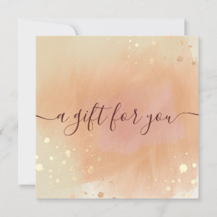 Trendy Terracotta Waterverf Cadeaubon