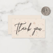 Trendy Terrazzo en Signature Script Dank u Notitiekaartje (Voorkant / Achterkant in situ)