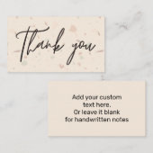 Trendy Terrazzo en Signature Script Dank u Notitiekaartje (Voorkant / Achterkant)