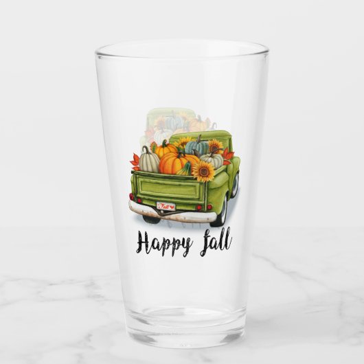Trendy Thanksgiving Mooi Herfst Collectie Glas (Voorkant)
