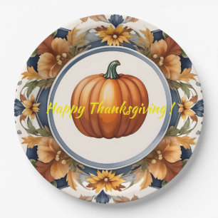 Trendy Thanksgiving Pumpkin Autumn Collectie Papieren Bordje