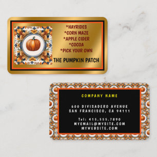 Trendy Thanksgiving Pumpkin Autumn Collectie Visitekaartje