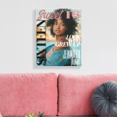 Trendy tijdschriftomslag lief zestien Canvas Print (Insitu (Woonkamer))