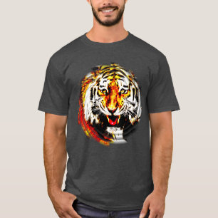 Trendy Tijger Hoofd Modern Elegant Sjabloon T-shirt