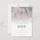 Trendy Transparency Effect Elegant Photo Wedding Save The Date (Voorkant)