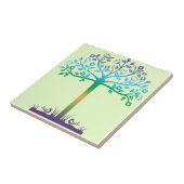 Trendy Tree-ontwerp Tegeltje (Zijkant)