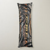 Trendy Tribal African Pattern Zebra Print Lichaamskussen (Achterkant (Verticaal))