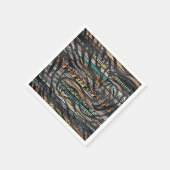 Trendy Tribal African Pattern Zebra Print Servet (Hoek)