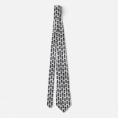 Trendy Tropical Black and White Pineapple Pattern Stropdas (Achterkant)