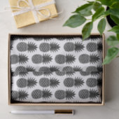 Trendy Tropical Black and White Pineapple Pattern Tissuepapier (Geschenk)