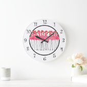Trendy Tropical Flamingo Kitchen Clocks Grote Klok (Huis)