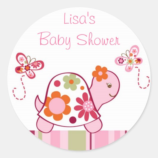 Trendy Tropical Turtle Envelope Seals Stickers (Voorkant)