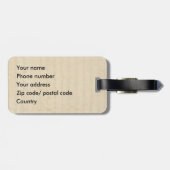 Trendy turquoise butterfly bagagelabel (Achterkant horizontaal)