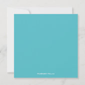 Trendy Turquoise Floral Bridal Shower Kaart (Achterkant)