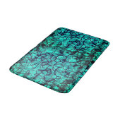 Trendy turquoise strand pelt textuur badmat (Gekanteld)