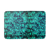 Trendy turquoise strand pelt textuur badmat (Voorkant)