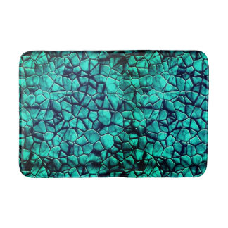 Trendy turquoise strand pelt textuur badmat
