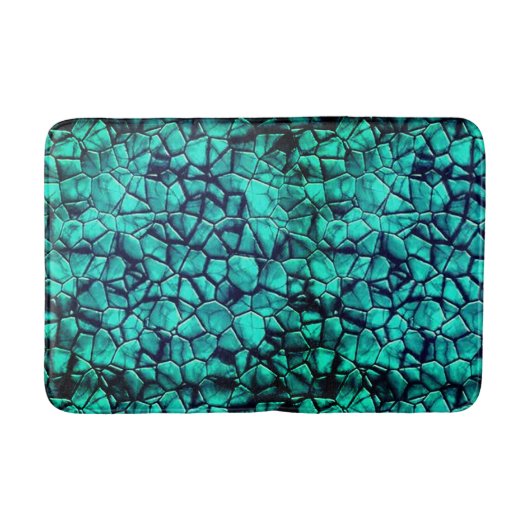 Trendy turquoise strand pelt textuur badmat (Voorkant)
