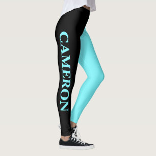 Trendy twee kleuren   Naam   Zwart en elektrisch b Leggings