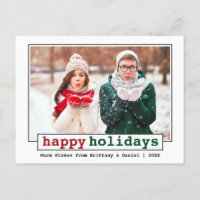 Trendy Type writer Font Prettige feestdagen Foto