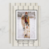 Trendy Type writer Font Rustic Photo Holiday Kaart (Voorkant / Achterkant)