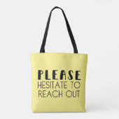 Trendy typografie aarzelt om Canvas tas te bereike (Achterkant)