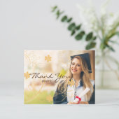 Trendy Typografie Afstuderen Dank Feestdagenkaart (Staand voorkant)