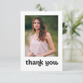 Trendy Typografie Afstuderen foto Bedankt (Staand voorkant)