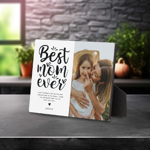 Trendy Typografie Beste Moeder Ooit Foto & Bericht Fotoplaat