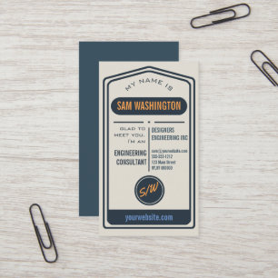 Trendy  Typografie Custom Sjabloon Business Visitekaartje