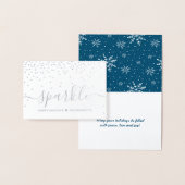 Trendy Typografie "Sparkle" kerstfeestdag Folie Kaarten (Display)