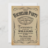 Trendy Typography Bachelor Party Kaart (Voorkant)