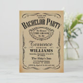 Trendy Typography Bachelor Party Kaart (Staand voorkant)