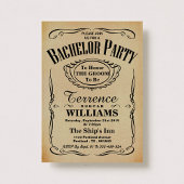 Trendy Typography Bachelor Party Kaart