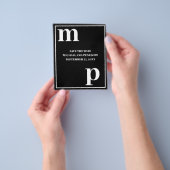 Trendy Typography Black Budget Save the Date Flyer (Hand)