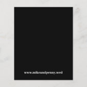 Trendy Typography Black Budget Save the Date Flyer (Achterkant)
