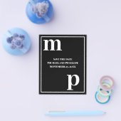 Trendy Typography Black Budget Save the Date Flyer (Enkel)