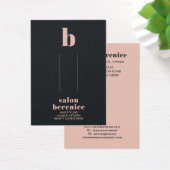 Trendy Typography Blush Black Hair Clips Display Visitekaartje (Bureau)